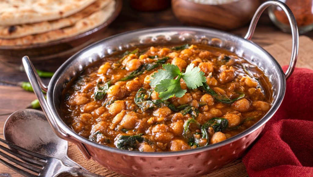 Sweet Potato, Spinach And Chickpea Curry